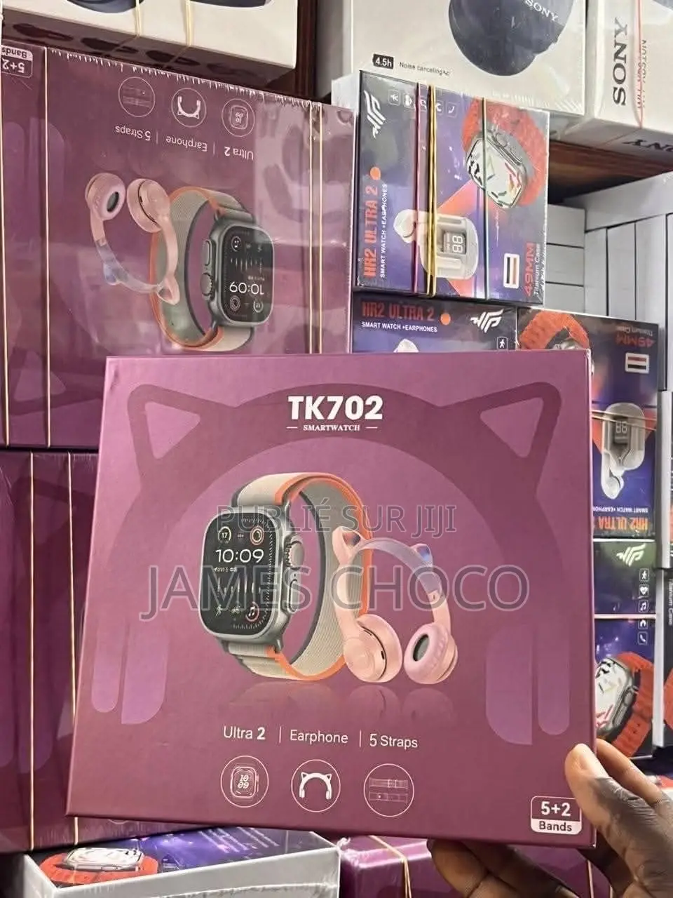 Promo Montré Connecté Tk702 Avec 5 Bracelet