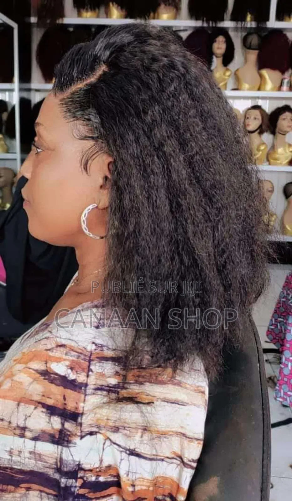 Effet Cheveux Kinky Straight Péruvienne Humain 
Taille 14''