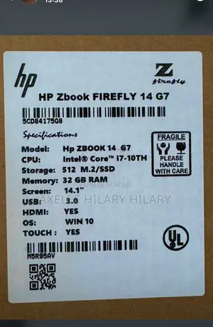 Photo - New Ordinateur Portable HP ZBook 14u G5 32GB Intel Core I5 SSD 512GB