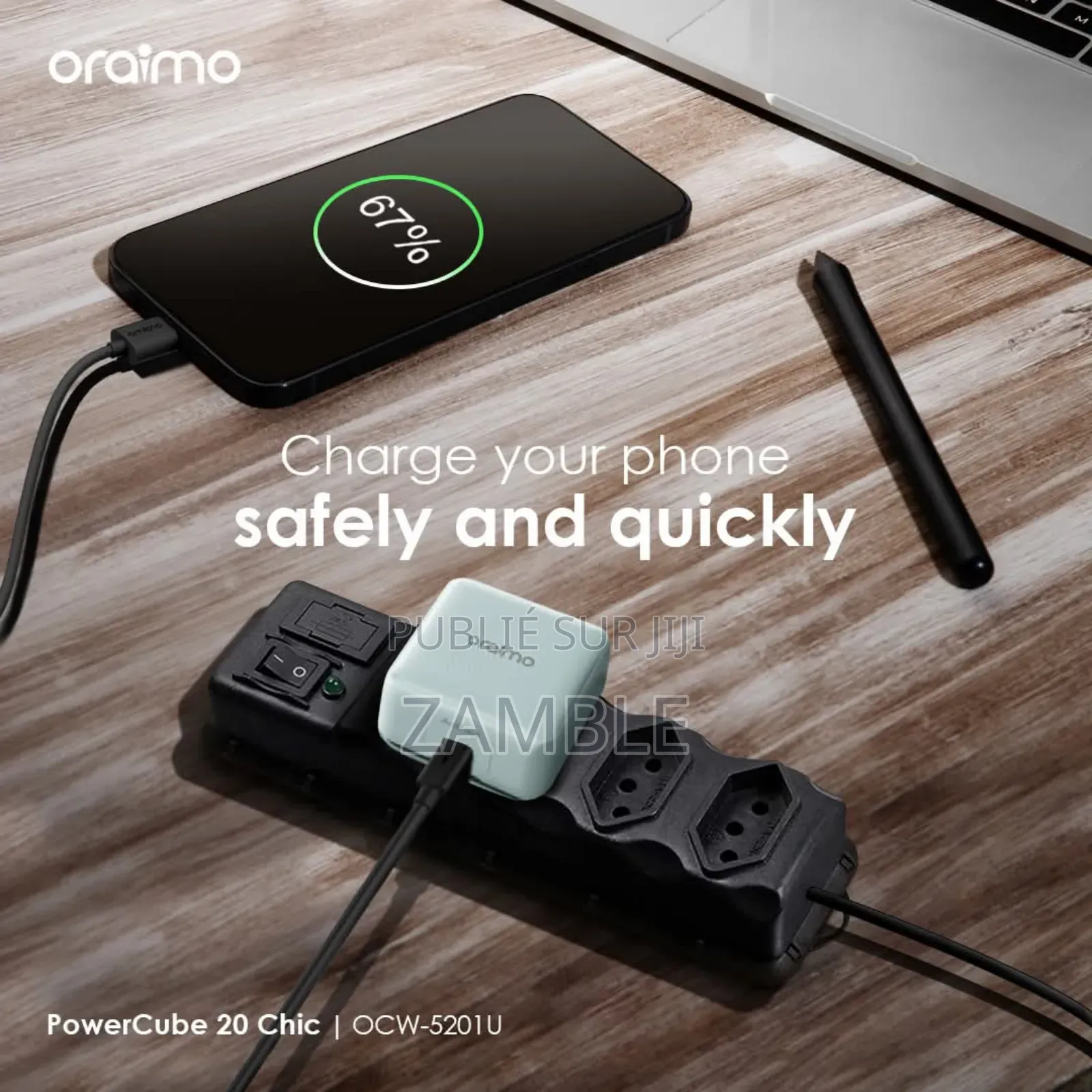 Chargeur Oraimo Ultra Rapide Powercube 20 Chic