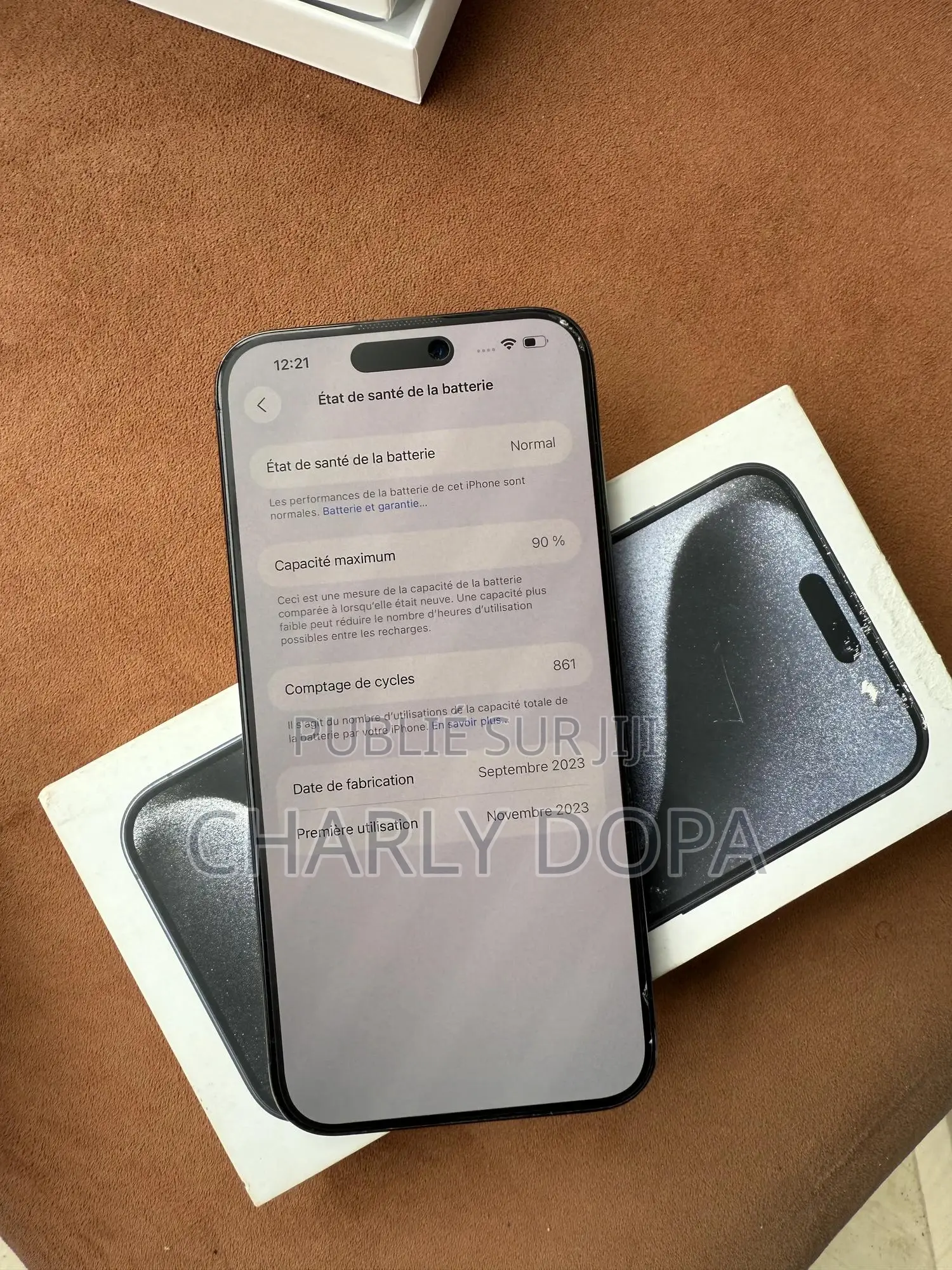 Apple iPhone 15 Pro Max 256 GB Noir