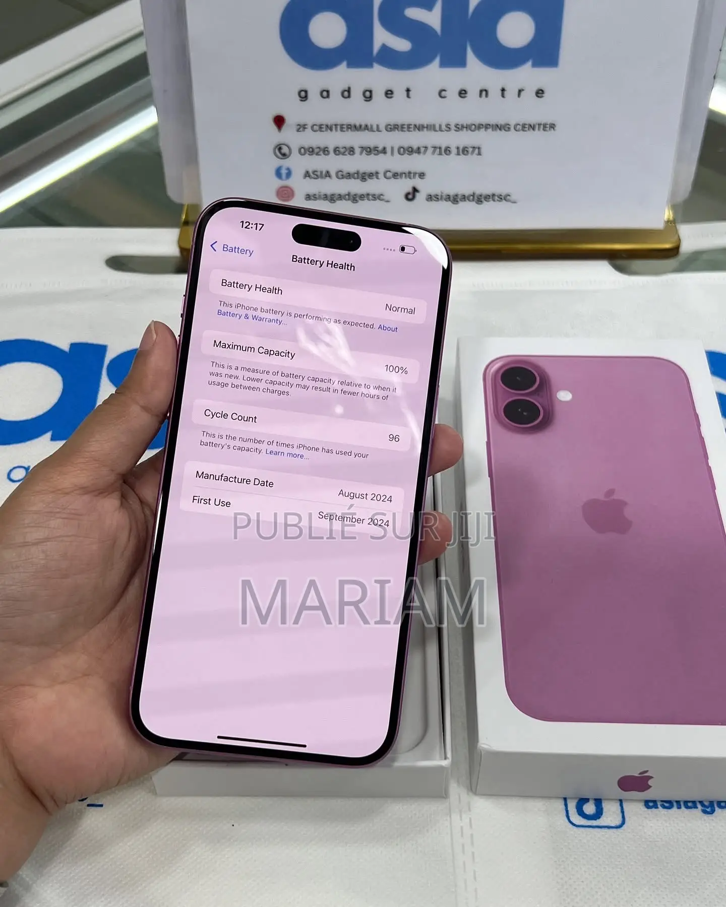 New Pomme iPhone 16 Plus 128 GB Or rose