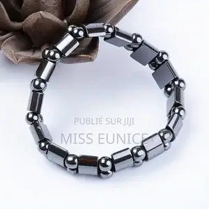 Photo - Bracelet Magnétique en Pierre d'Hématite