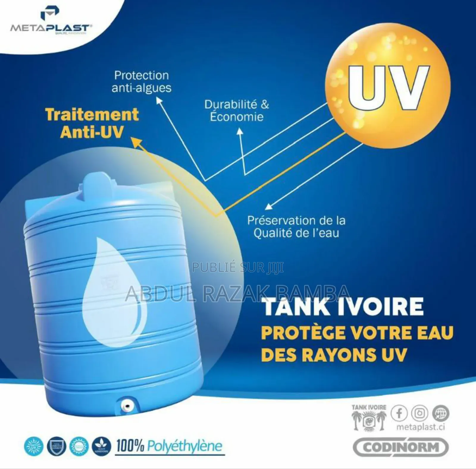 Fût d'Eau Tanks Ivoire