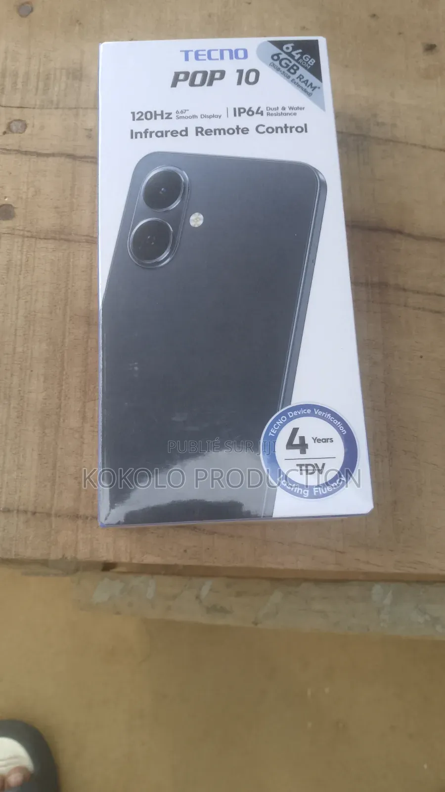 New Tecno Pop 10 64 GB Black