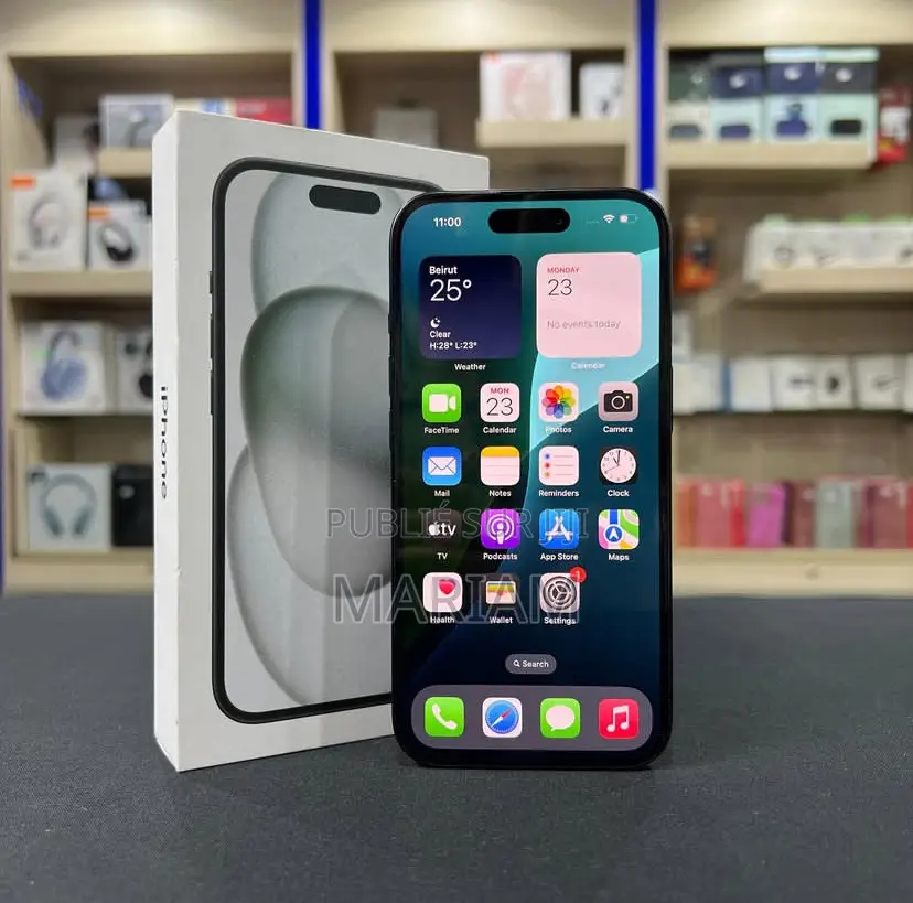 New Apple iPhone 15 256 GB Noir