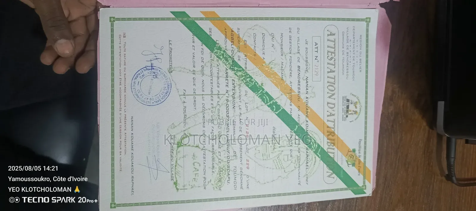 Vente De Terrains À Toumodi