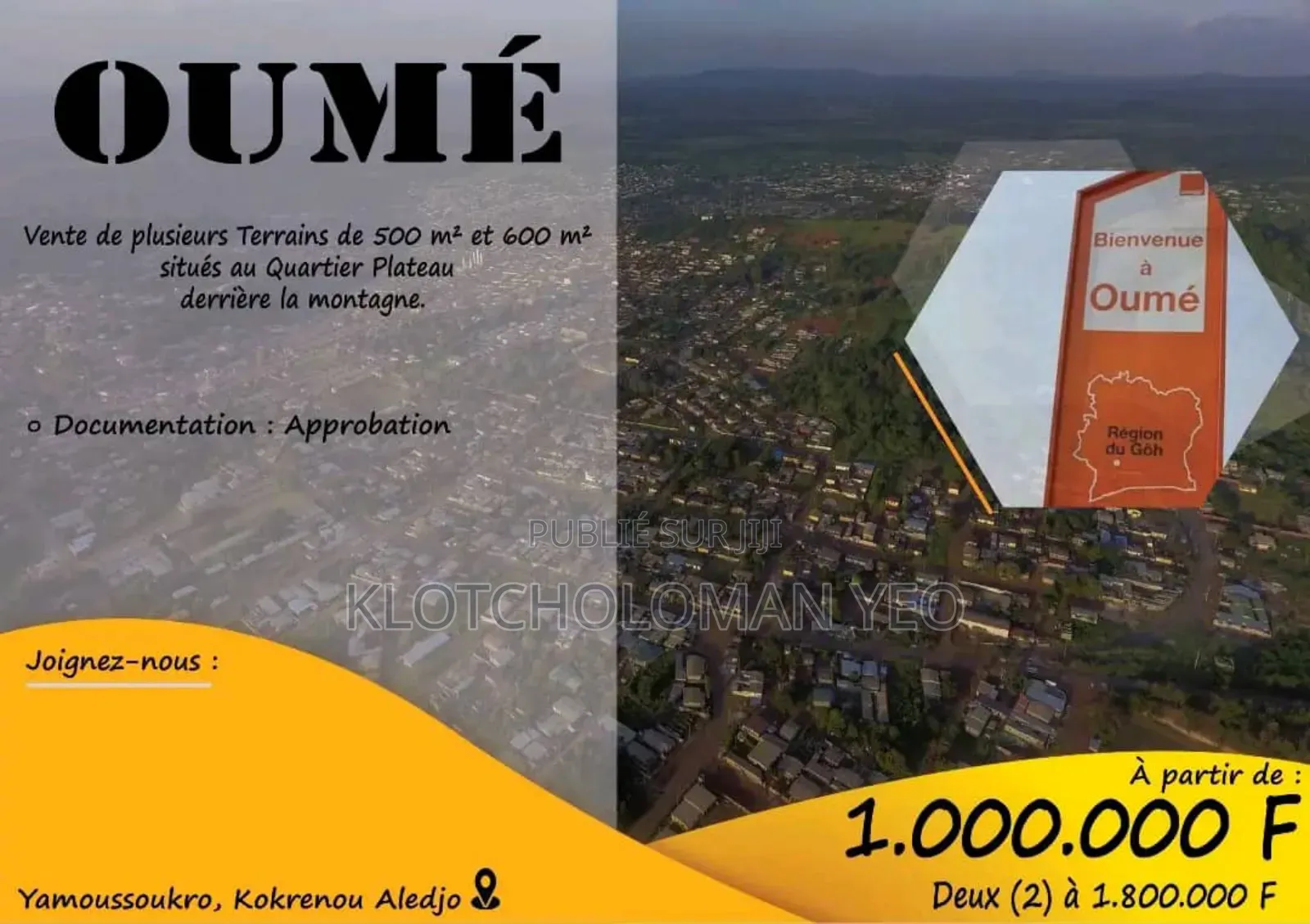 Vente De Terrain a Oumé