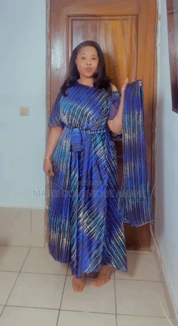 Tenue Africaine Longue Robe Volante Wax Robe Volante Chic En Pagne