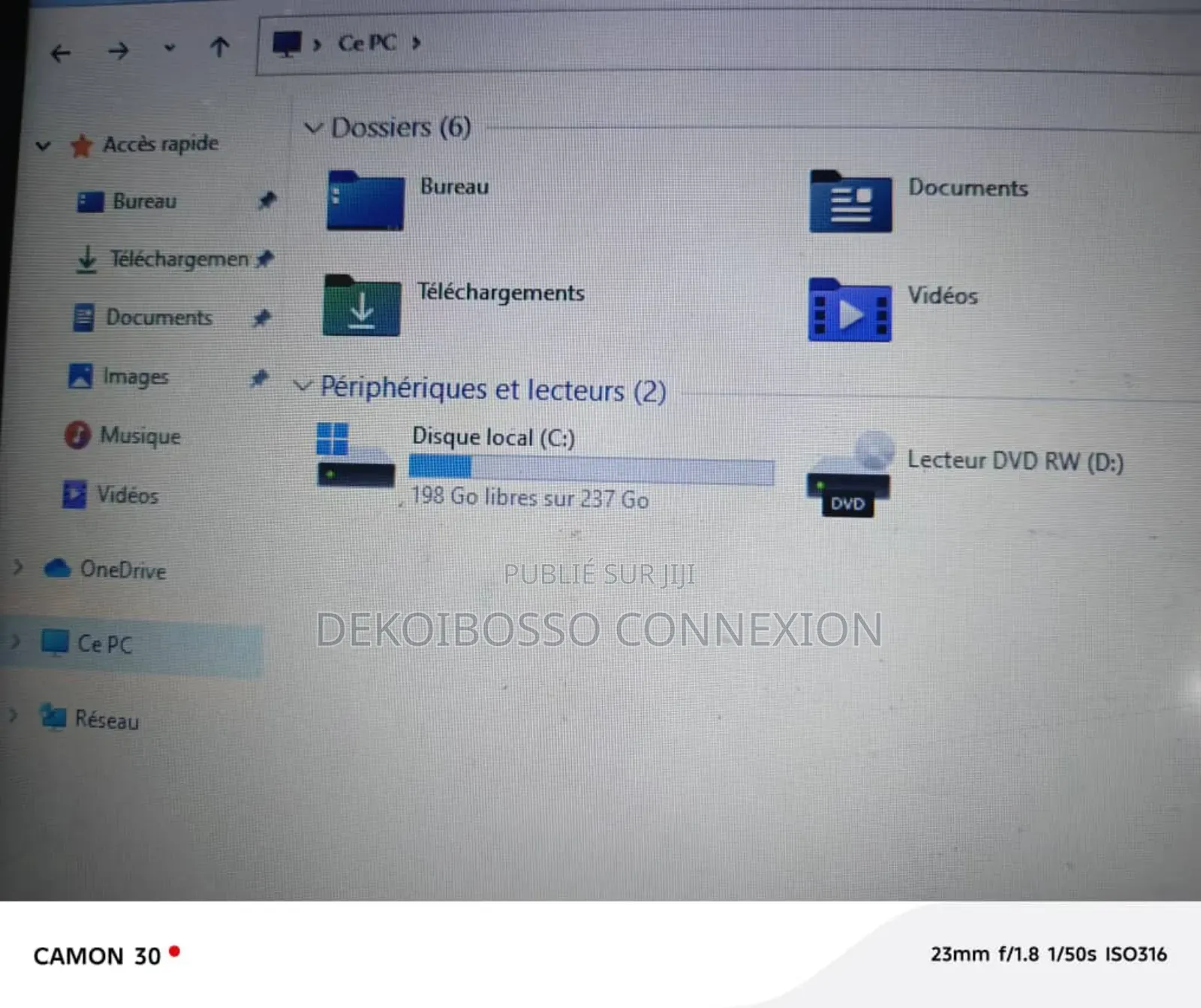 Ordinateur Portable HP 650 G2 8GB Intel Core I5 SSD 256GB