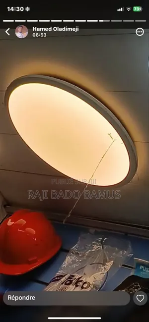 Photo - Lamp Plafornier Trois Couleur Blanc Jaunt Naute