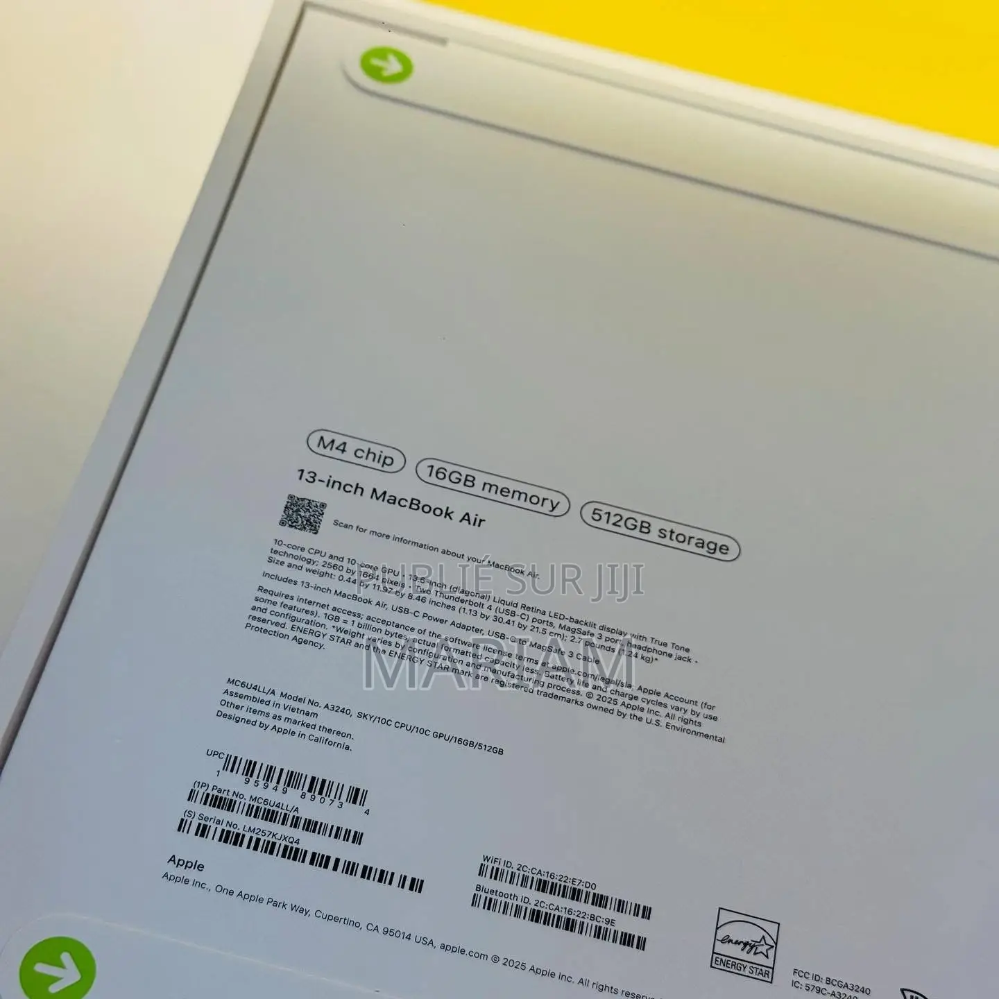 New Apple MacBook Air 2025 M4 13-Inch 16GB Apple M4 SSD 256GB