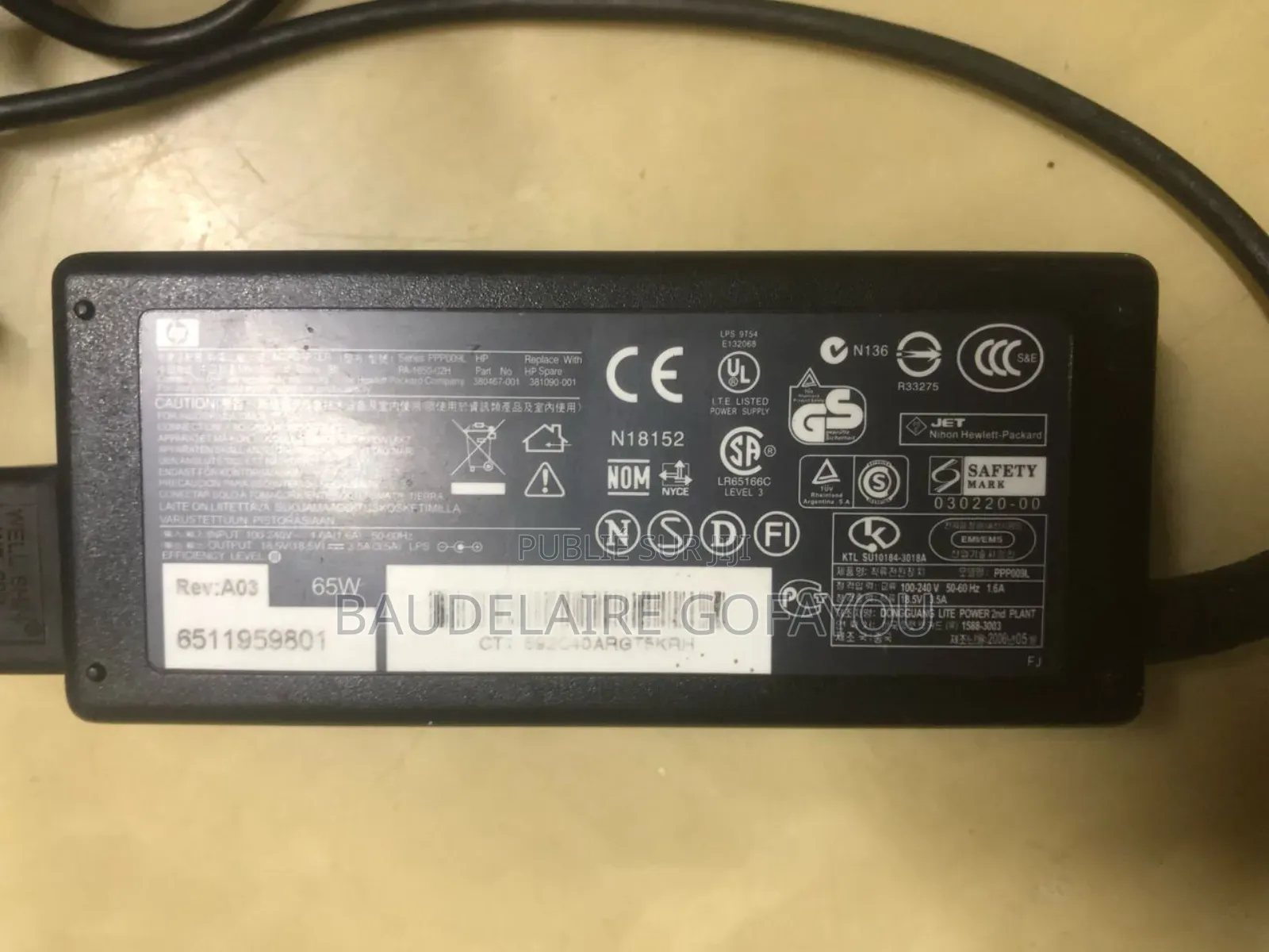 Chargeur Ordinateur Hp