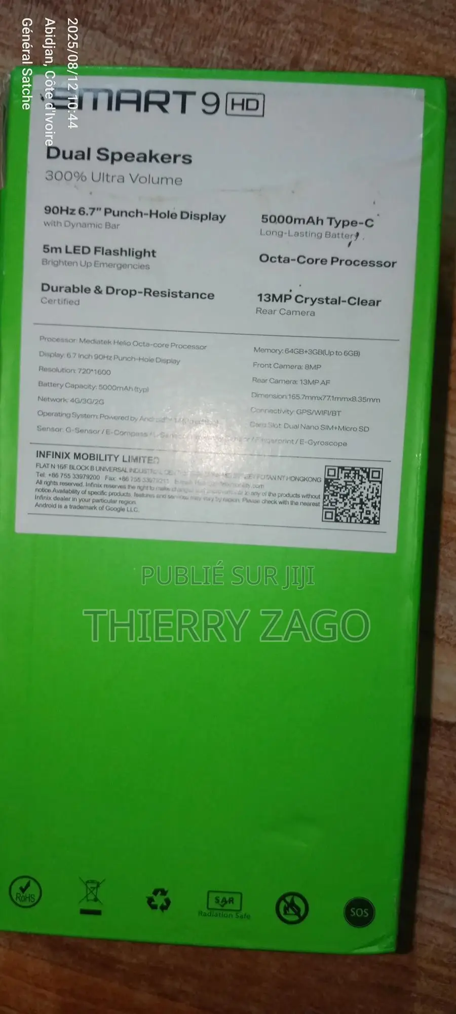 New Infinix Smart 9 64 GB Black