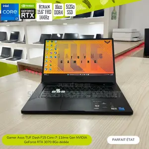 Photo - New Asus TUF Dash F15 16GB Intel Core I7 SSHD (Hybrid) 512GB