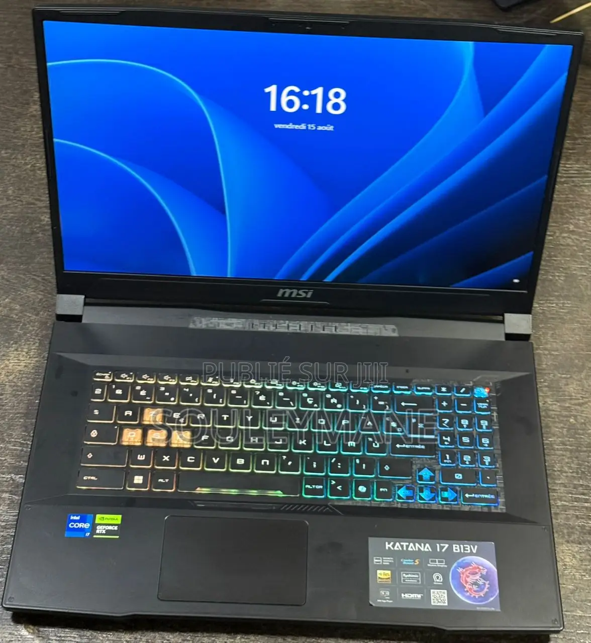 Ordinateur Portable MSI Katana 17 32GB Intel Core I7 SSD 1T