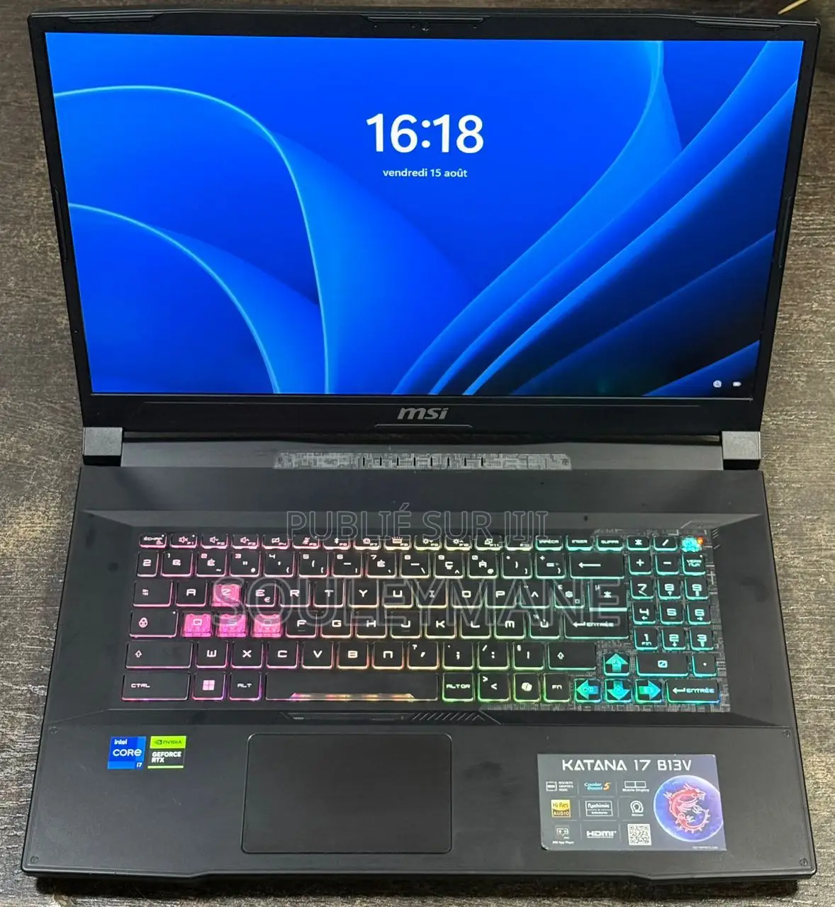 Ordinateur Portable MSI Katana 17 32GB Intel Core I7 SSD 1T