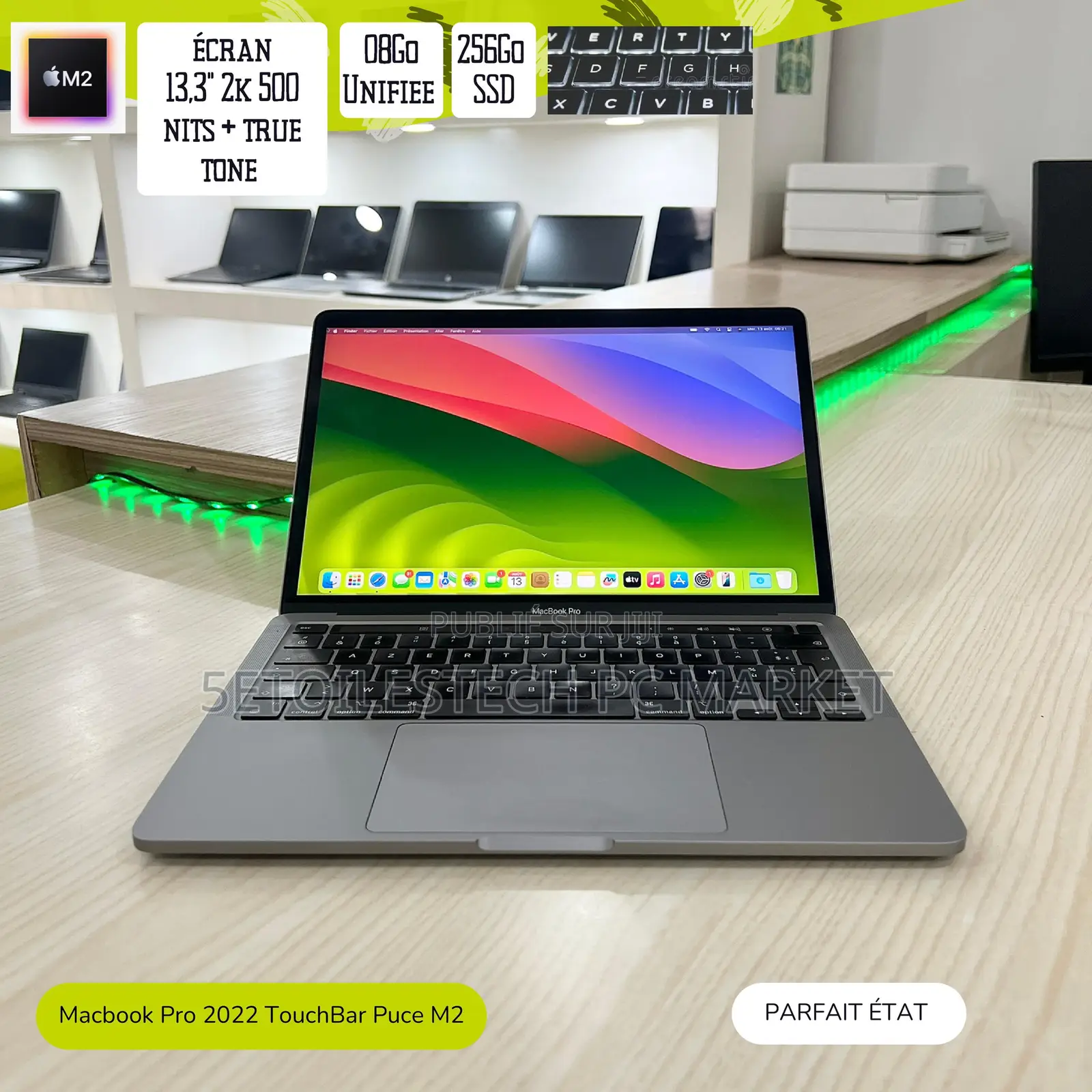 New Pomme MacBook Pro 2022 M2 8GB Apple M2 SSD 256GB