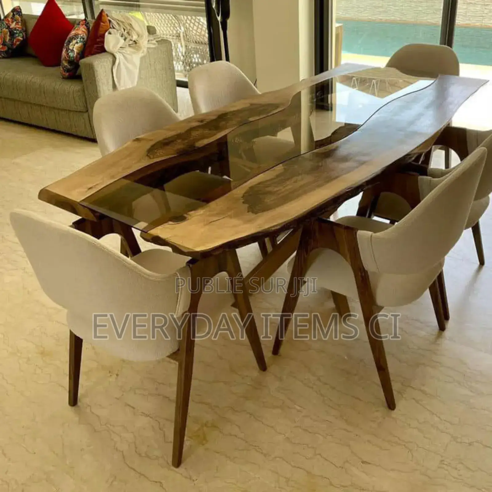 Table À Manger 6 Places en Bois Vitré 