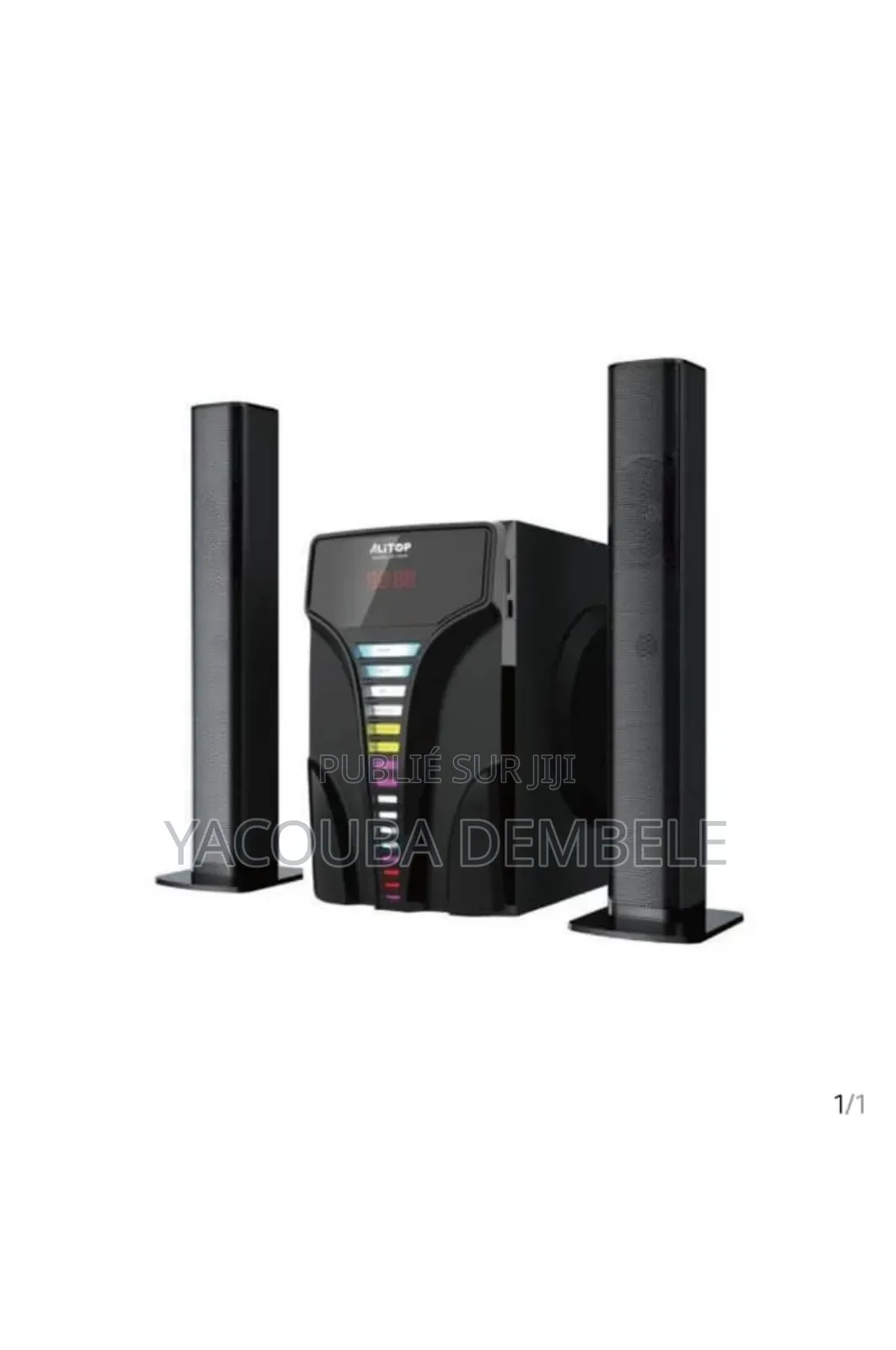 Alitop, Woofer, Sp-2509, Home-Cinema, Hi-Fi Noir