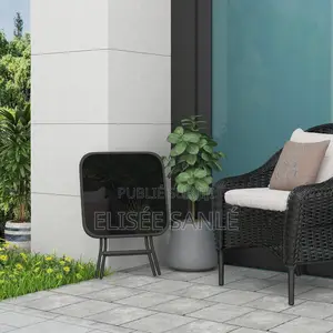 Table Pliable Vitrée/Noir