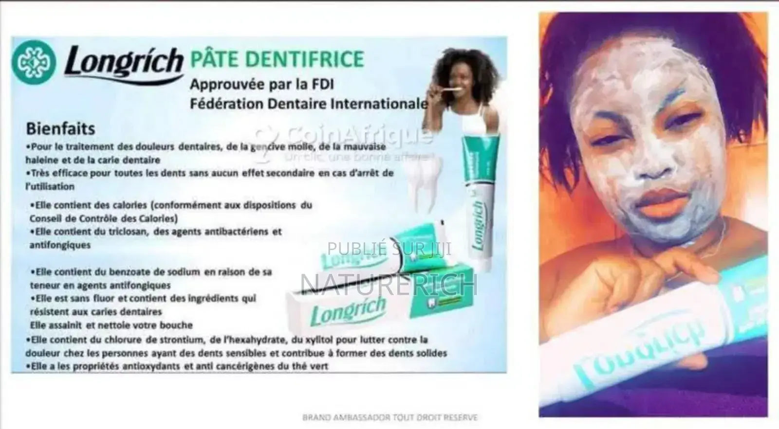 Dentifrice Longrich – Sourire Éclat Santé Bucco-dentaire !(Promo)