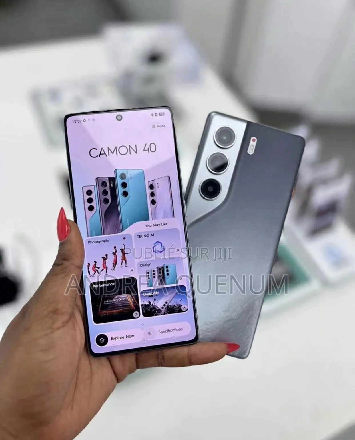 New Tecno Camon 40 Pro 256 GB Bleu