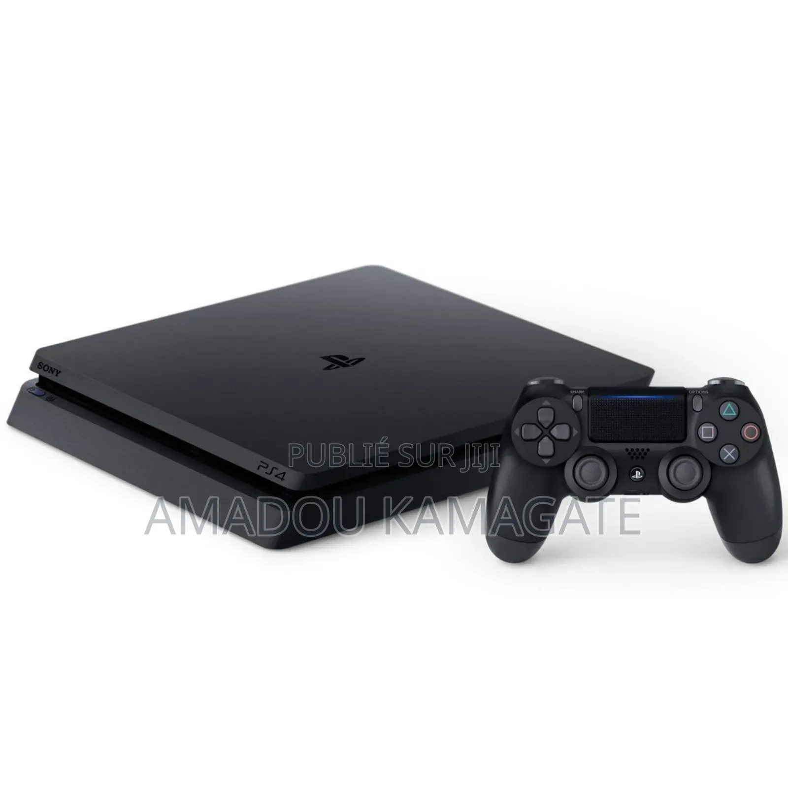 Playstation Ps4 Slim Craquée 
500 Go + 1 Manette - Noir Avec 10 Jeux