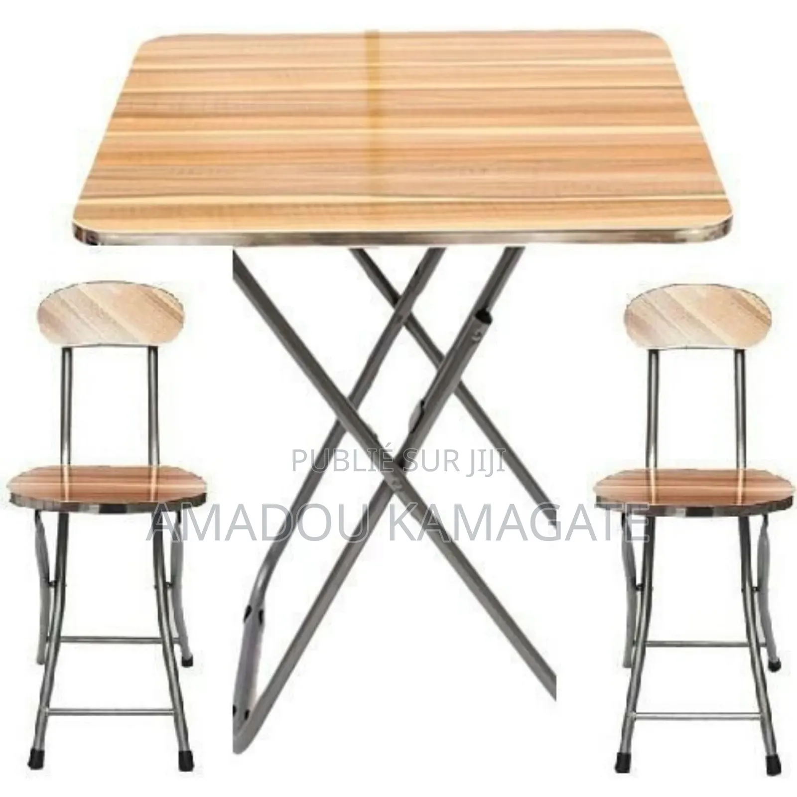 Table Pliante + 2 Chaises
