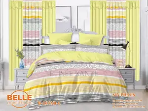 2 Draps House + 2 Rideaux +2 Taies Oreiller