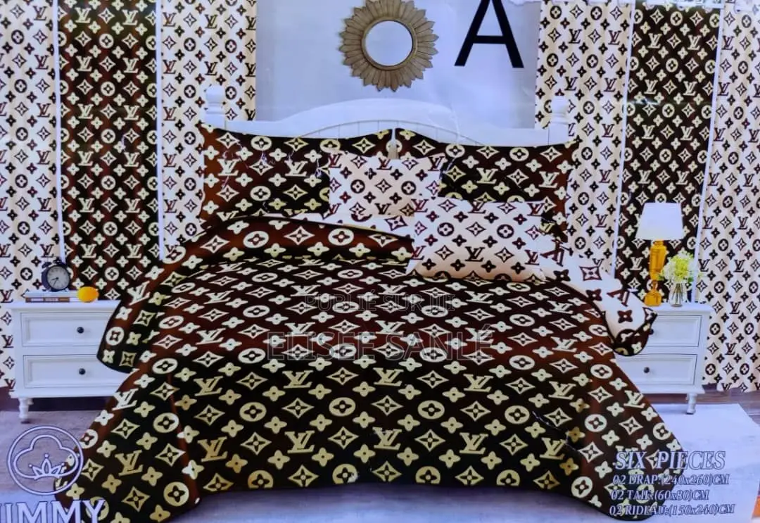 2 Draps House + 2 Rideaux +2 Taies Oreiller