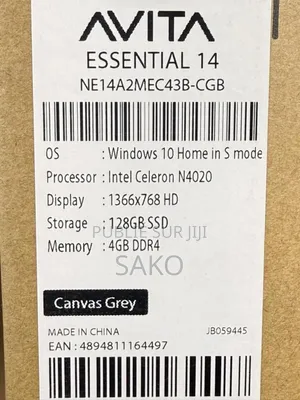 New Ordinateur Portable Avita Essential 14 4GB Intel Celeron SSD 128GB