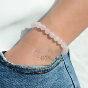 Photo - Bracelet Authentique en Pierre Naturelle De Quartz Rose