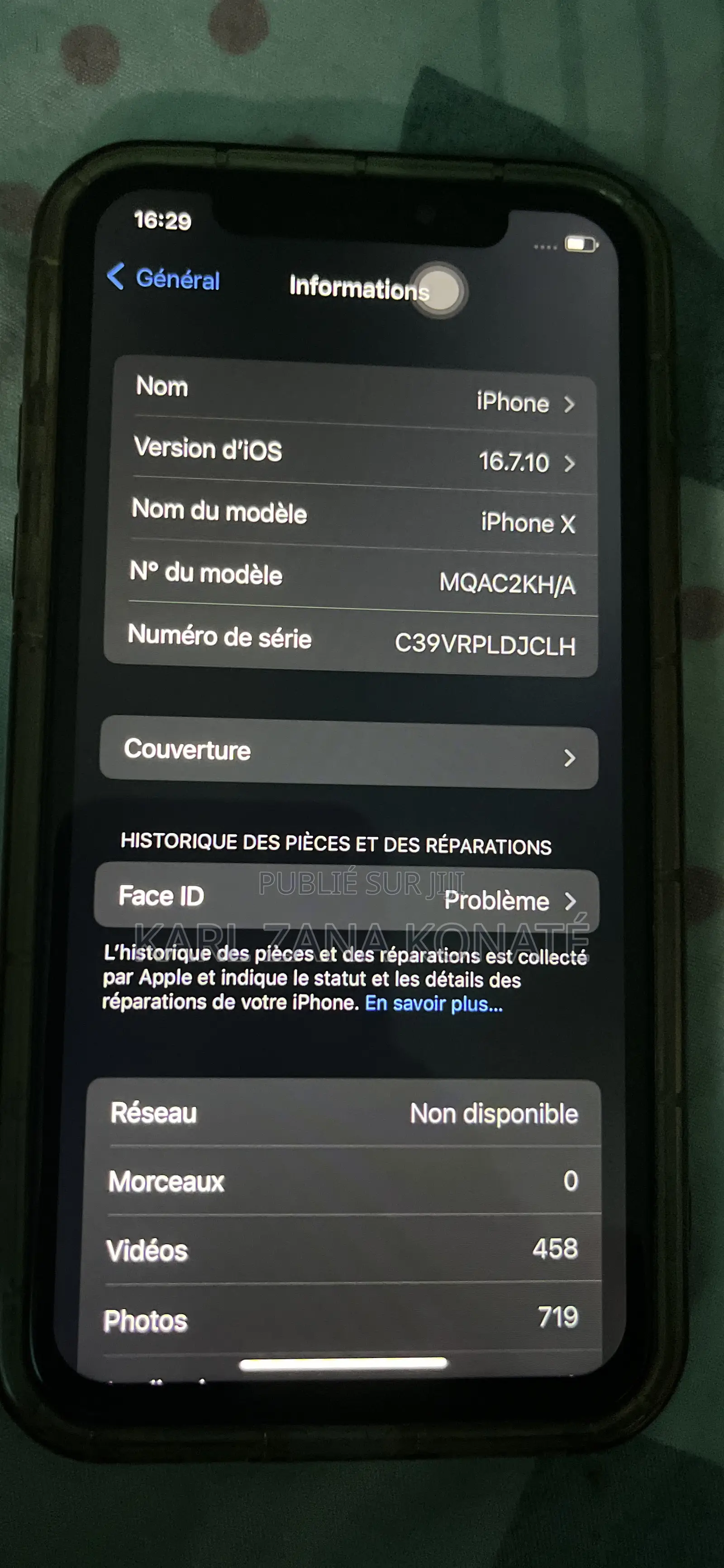 Apple iPhone X 64 GB Black