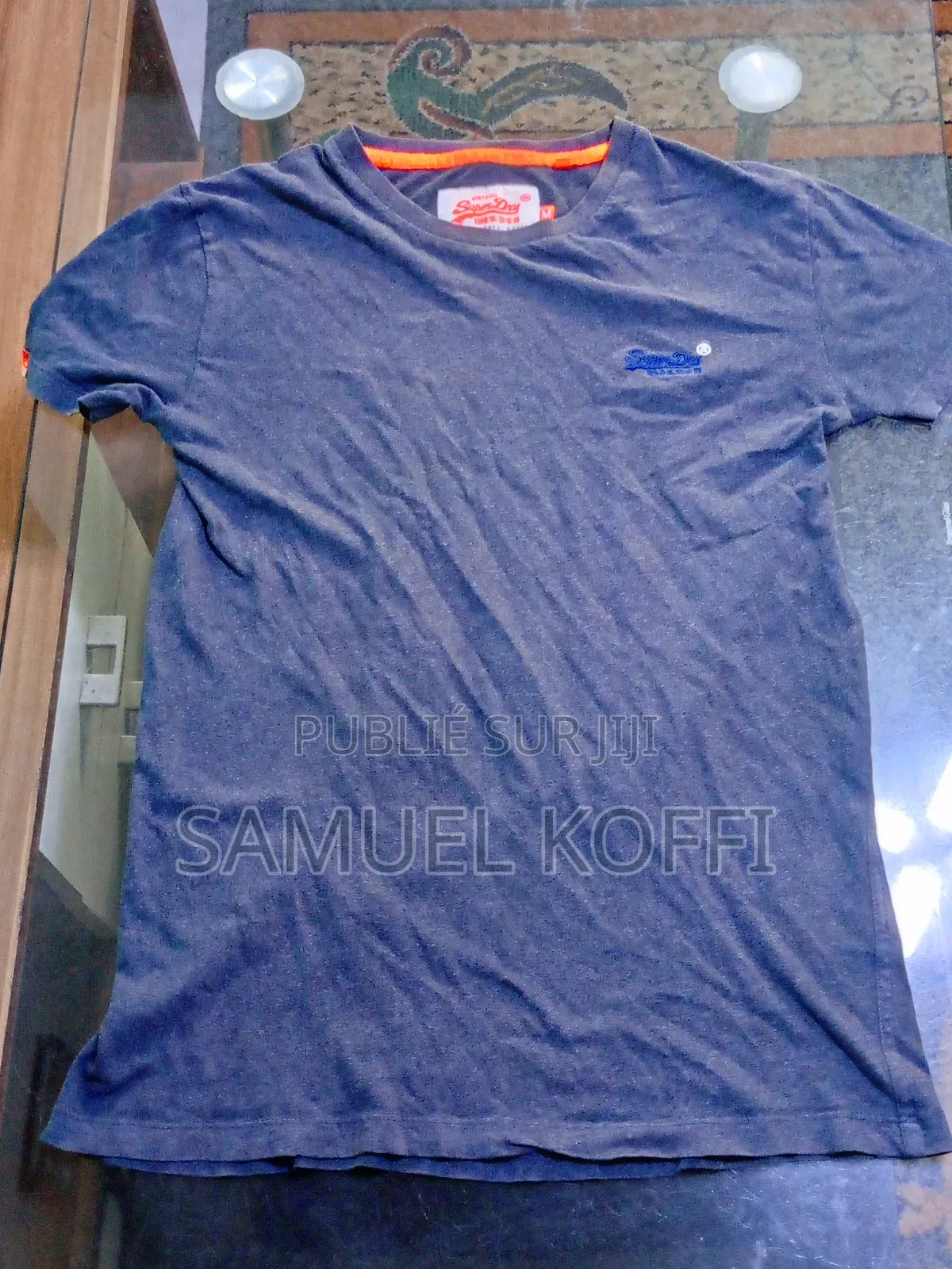 T-shirt Bleu En Coton