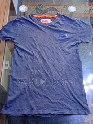 T-shirt Bleu En Coton