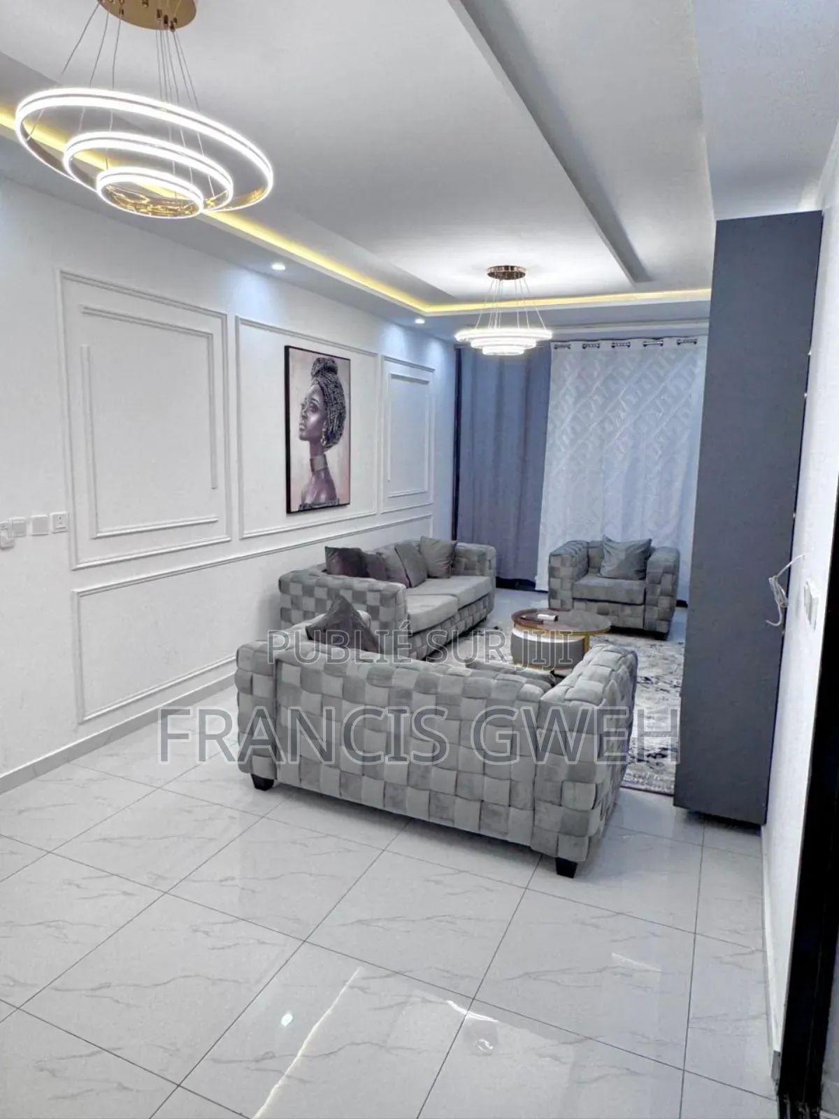 Furnished 2chbre Appartement dans Francis Gweh, Cocody à Louer