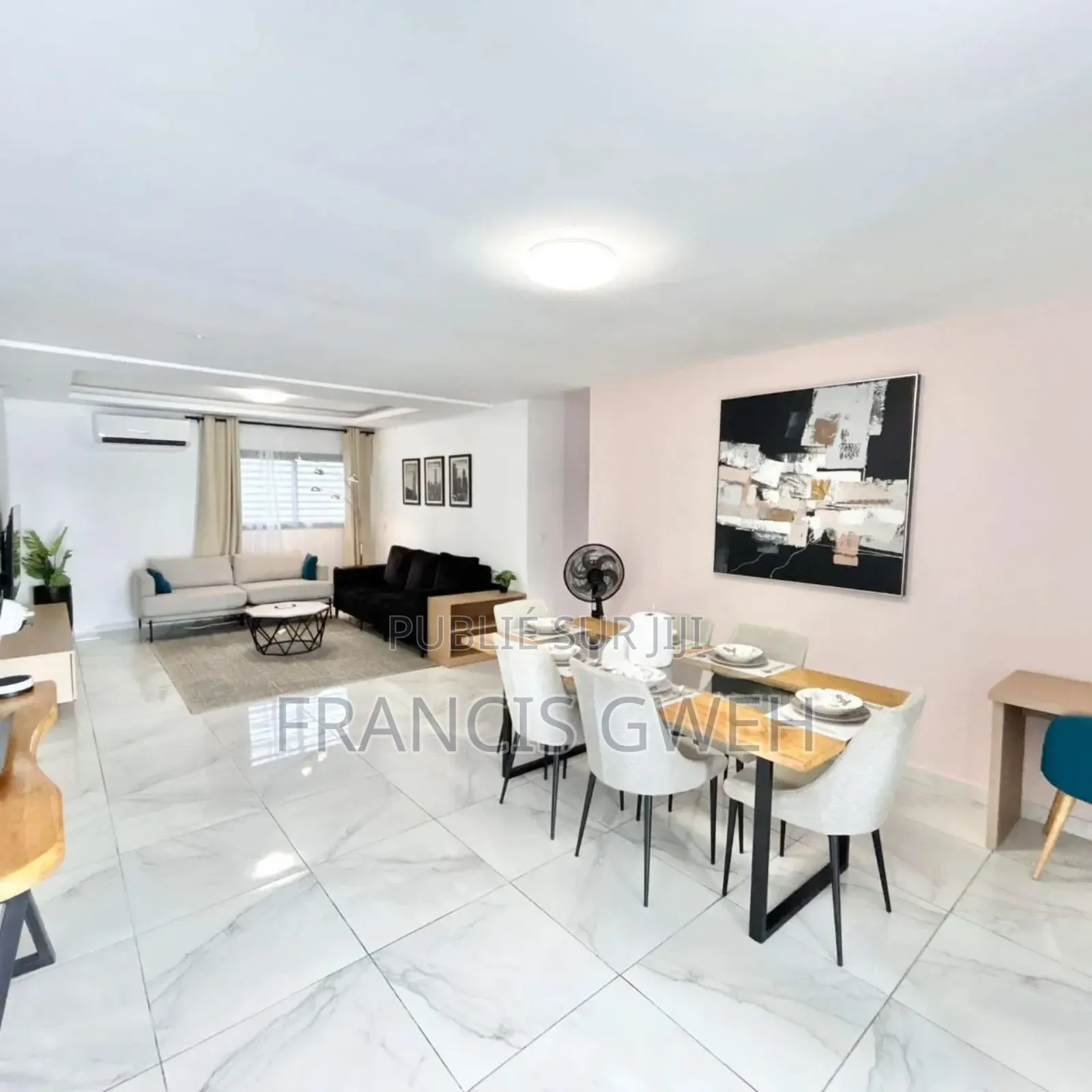 Furnished 3chbre Villa dans Francis Gweh, Cocody à Louer