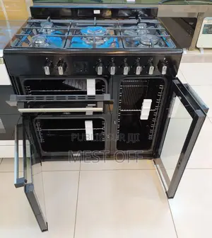 Cuisinière À 5 Feux, 2 Fours Et 1 Casier Pour Bouteille De Gaz