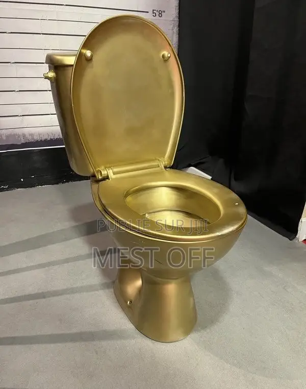 Wc Sanitaire en Céramique Luxueux Couleur Or