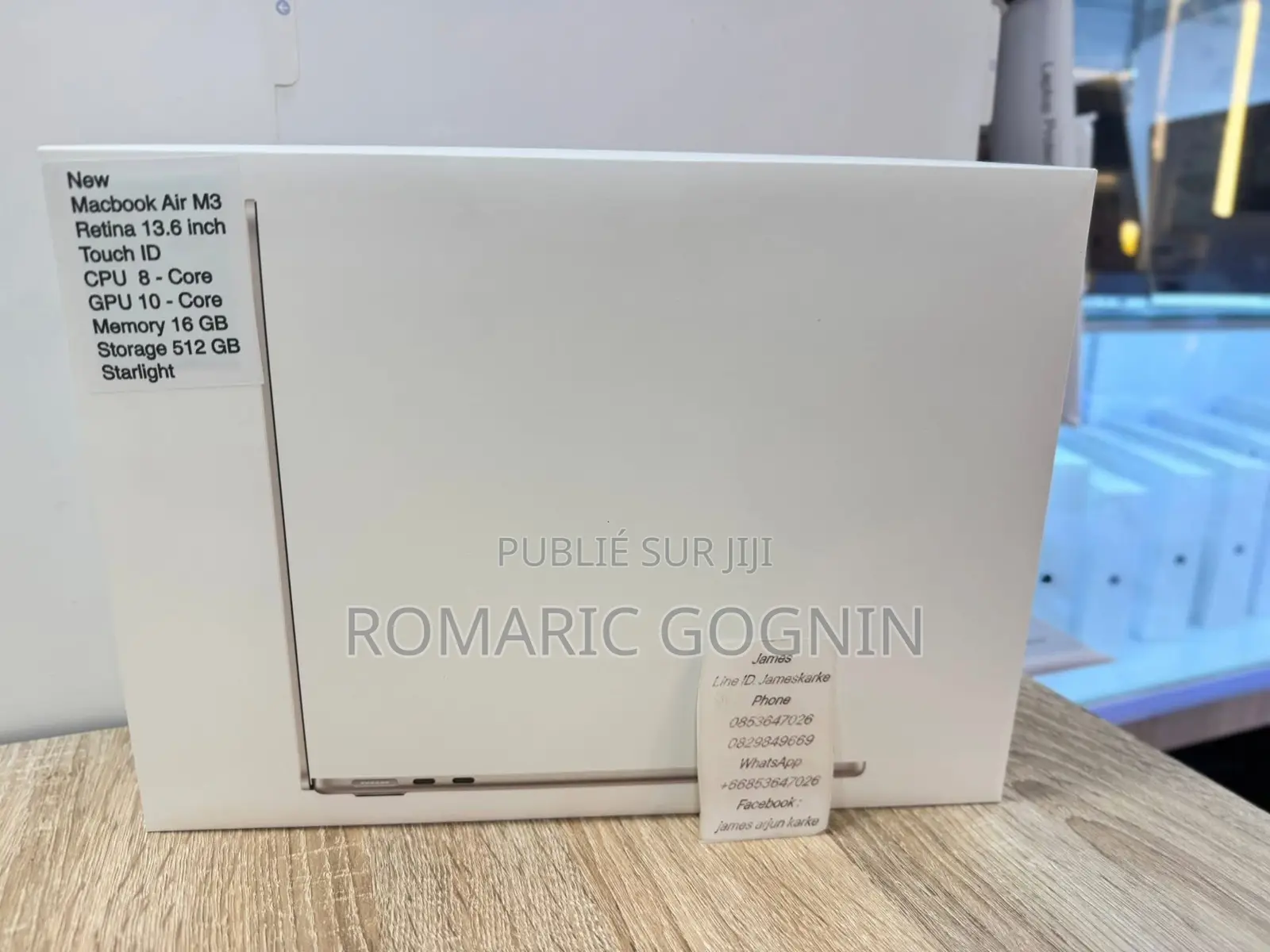 New Apple MacBook Air 2024 M3 13-Inch 16GB Apple M3 HDD+SSD 512GB