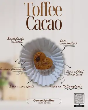 Toffis Au Lait Variés en Saveurs (Coco, Cajou, Arachide, Café, Baobab)