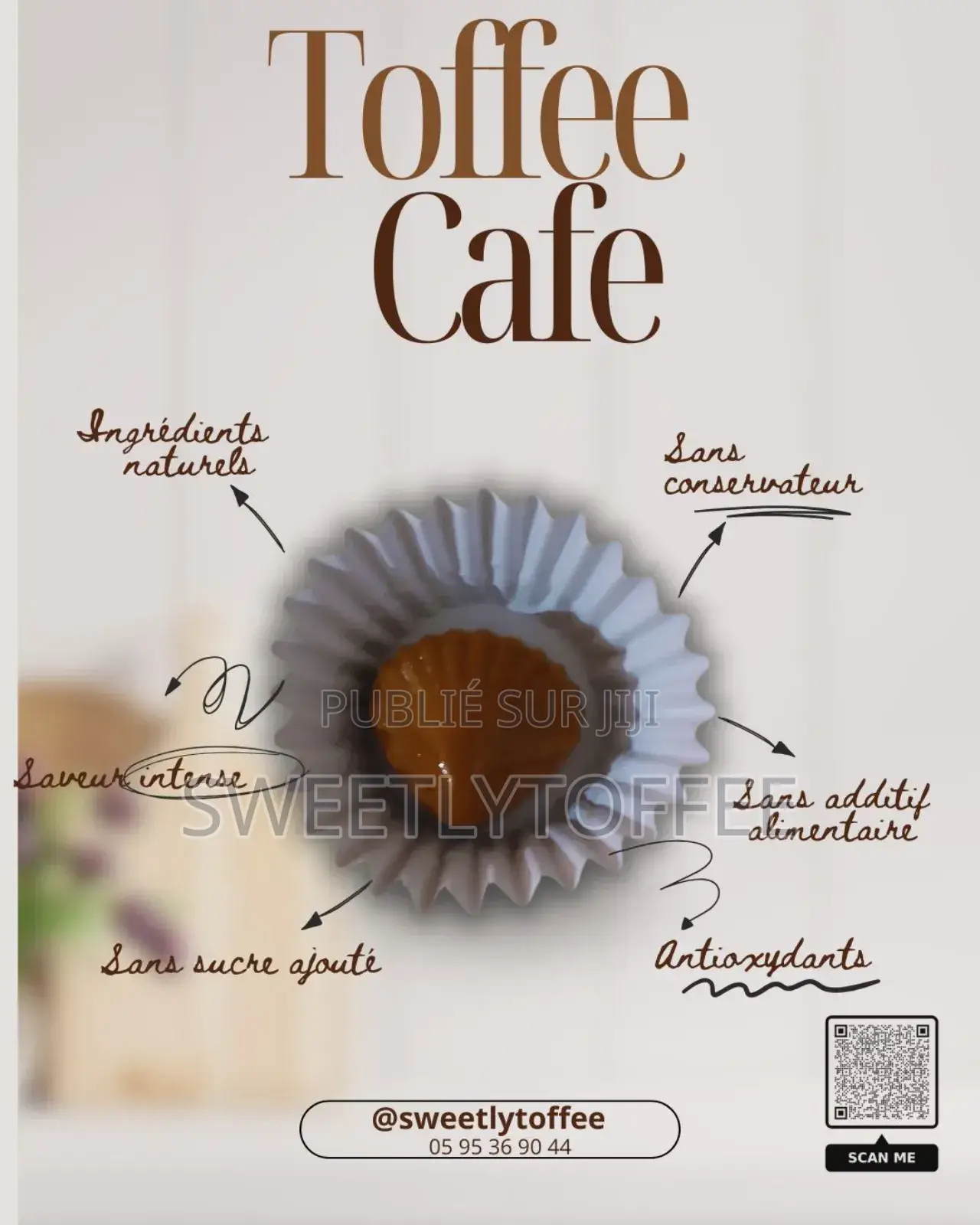 Toffis Au Lait Variés en Saveurs (Coco, Cajou, Arachide, Café, Baobab)