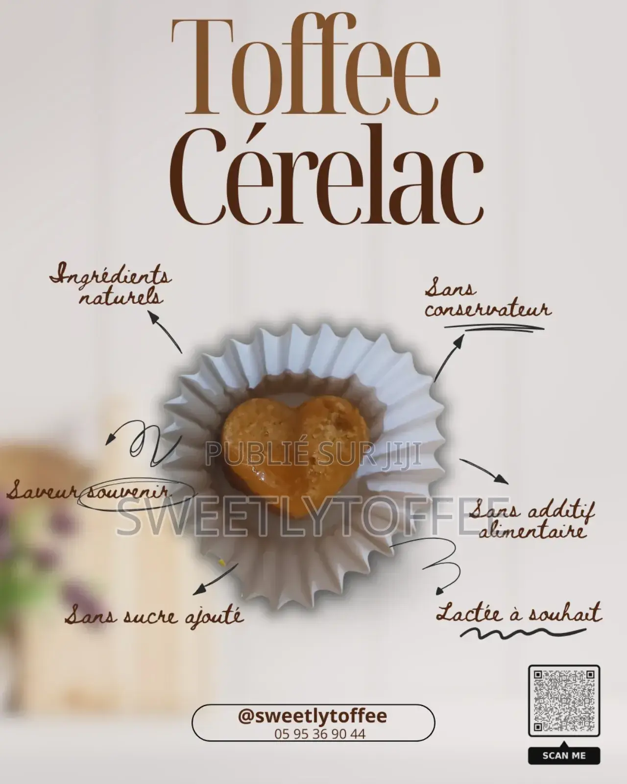 Toffis Au Lait Variés en Saveurs (Coco, Cajou, Arachide, Café, Baobab)