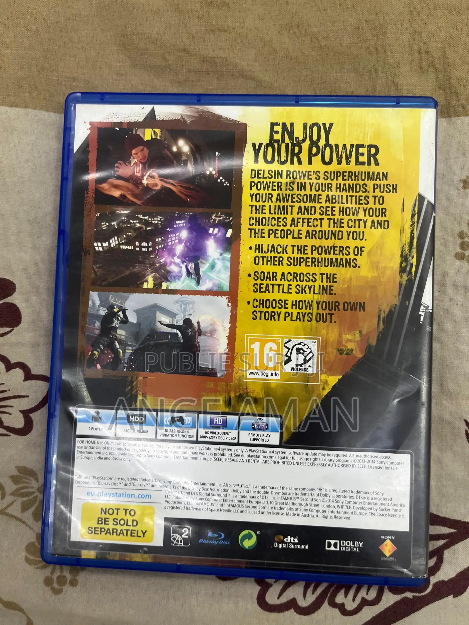 Cd De Jeu Ps4 Infamous: Second Son – Ps4 (Action / Monde Ouvert)