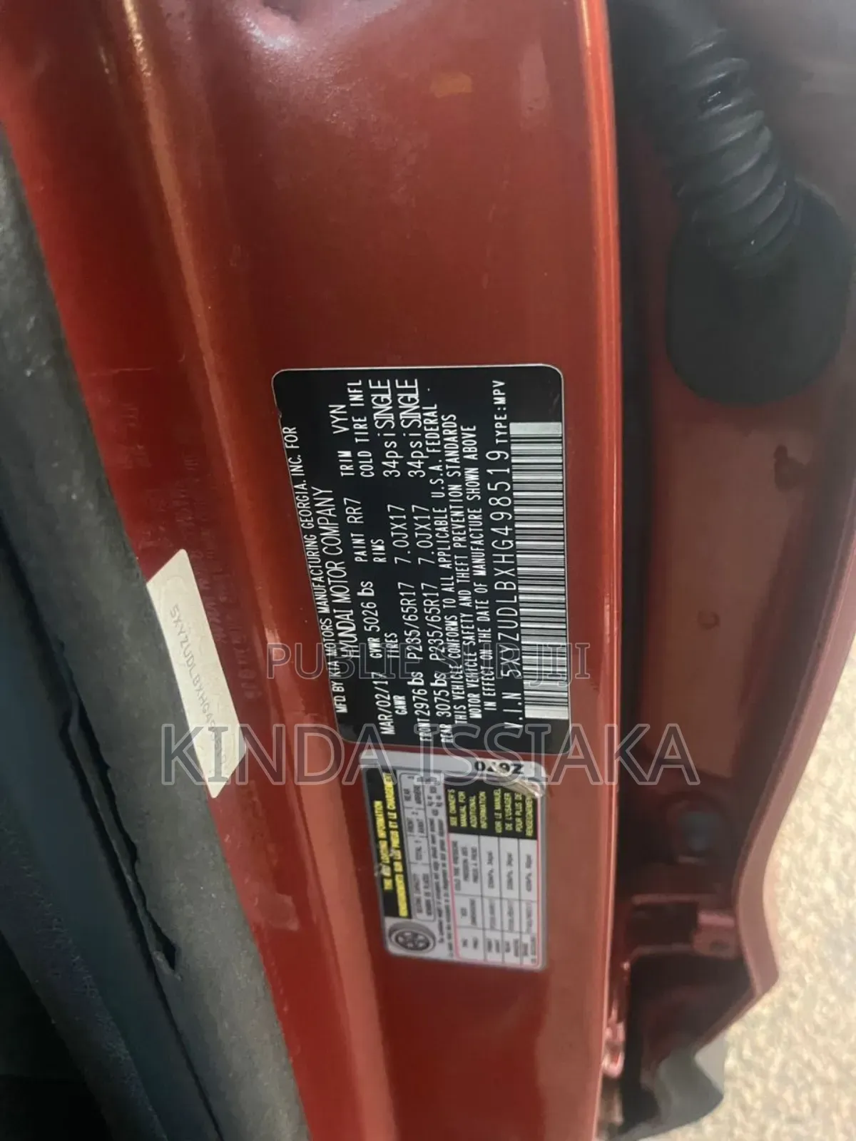 Hyundai Santa Fe Limited Ultimate AWD 2017 Orange