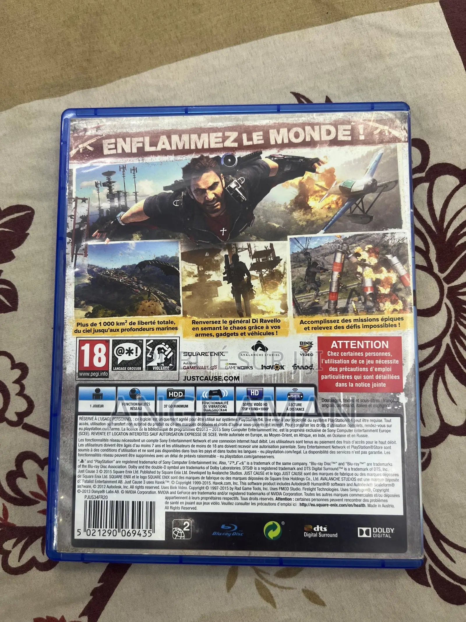 Cd De Jeu Ps4 Just Cause 3