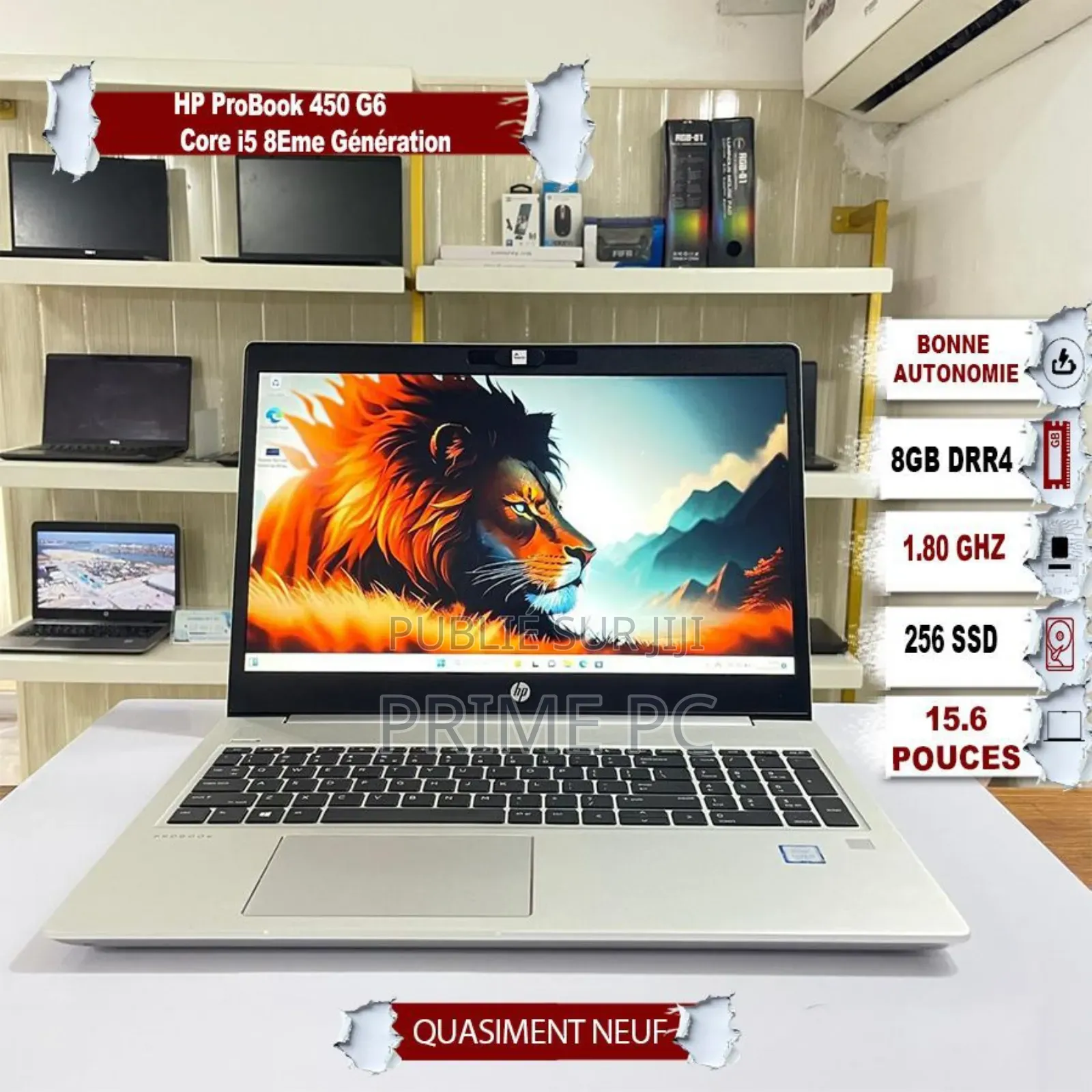 New Ordinateur Portable HP ProBook 450 G6 8GB Intel Core I5 SSD 256GB