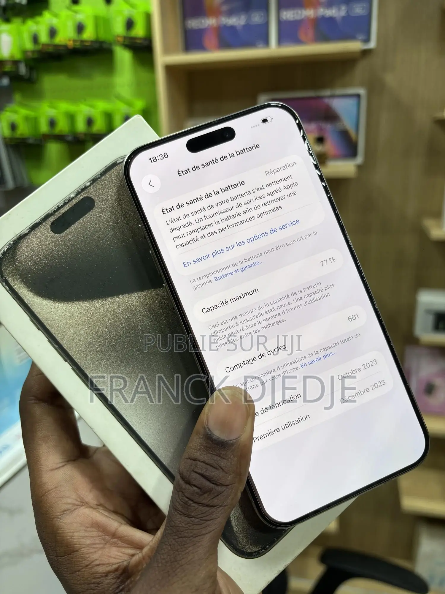 Apple iPhone 15 Pro Max 256 GB Argenté