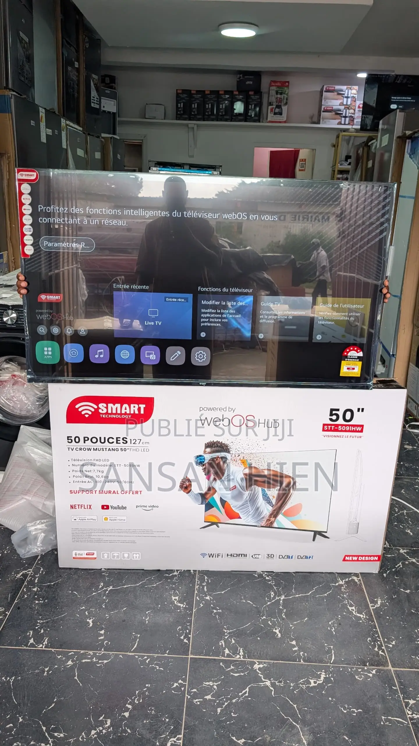 Tv Webos Android 50 Pouce Avec Deux Télécommande Vocale